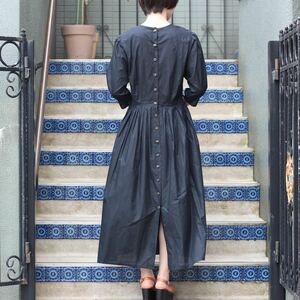 *SPECIAL ITEM* EU VINTAGE BASSET BACK BUTTON LONG TYROLEAN ONE PIECE/ヨーロッパ古着バックボタンロングチロリアンワンピース