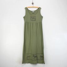 USA VINTAGE ZEBRA DESIGN NO SLEEVE ONE PIECE/アメリカ古着シマウマデザインノースリーブワンピース_画像4