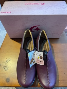  moon Star SP2333 purple 24.5 4E purple uo- King shoes lady's shoes wide width MOONSTAR free shipping new goods unused made in Japan leather Mrs. 