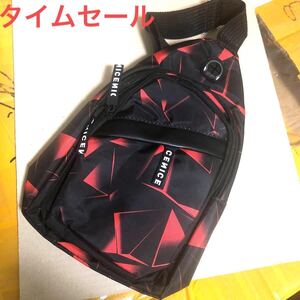 ボディバッグ おしゃれ 赤黒 メンズバッグ レディースバッグ 斜め掛け 肩掛け 通用バッグ 鞄 防水 新品