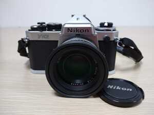 【ジャンク出品】Nikon FE2　ニコン一眼レフカメラ本体とレンズはNIKKOR 50mm 1:1.8【カメラ02】
