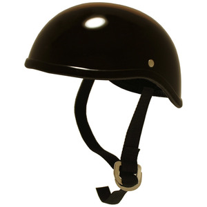 装飾用ヘルメット　艶のあるブラック　シングルストラップ　送料無料