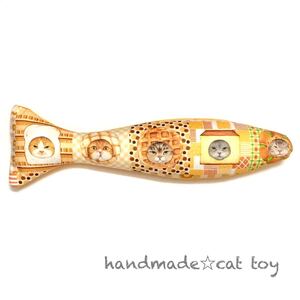 猫おもちゃ cat☆kicker 魚 30cm コヤンイサムチョン パン猫柄