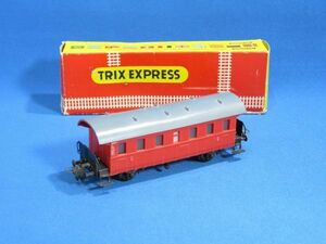 ●箱付 Trix トリックス 3307 2軸 2等 古典客車 赤 扉開閉可能 HOゲージ 鉄道模型 ジオラマ 海外 輸入 1