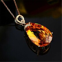 本物の輝き人気 『世界一豪華』 ◆ 【新入荷】 10連 大粒 YELLOWヤモンドペンダント＃4ct＃ 【18K】ギフト 記念日_画像2