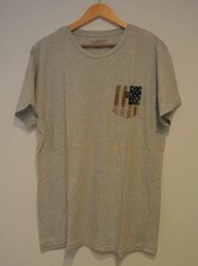 DENIM&SUPPLY ラルフローレン Tシャツ 半袖 Lサイズ ポケットTシャツ ポケットフラグ グレー fkdyu m0626