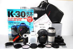 ◆初心者入門&付属品多数◆ PENTAX ペンタックス K-30 純正&超望遠Wズームレンズセット