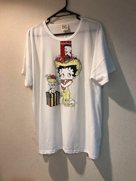 ☆値下げ中!!ベティ・ブープ ゆったりMサイズ ホワイトTシャツ アロハ 