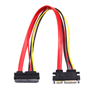 新品即決■送料無料SATA延長セットケーブル(オス⇔メス)データ 7pin+電源15pin長さ30cm
