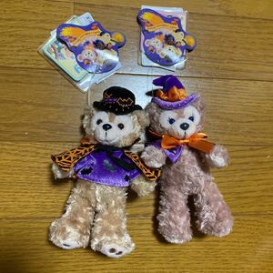 未使用 ディズニーシー ハロウィーン ダッフィー シェリーメイ ぬいぐるみバッジ ディズニー マスカレード