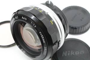 【動作確認済／極上美品】 ニコン Nikon NIKKOR-S C Auto 55mm F1.2 単焦点 PROTECTOR MT3082
