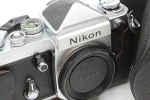 【送料無料１円～／極上美品】 ニコン Nikon F2 アイレベル ボディ シルバー 784万番 ケース CF-1 MT3093