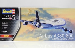 Revell 1/144「Airbus A380-800 Lufthansa New Livery」ドイツレベル エアバスA380-800 ルフトハンザ プラモデル【03872】※未組み立て
