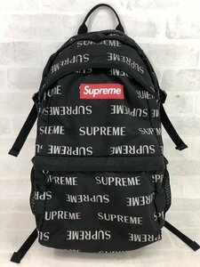 Supreme シュプリーム 16AW 3M Reflective Repeat Backpack リュック バックパック ロゴ総柄 ブラック MU632022061607