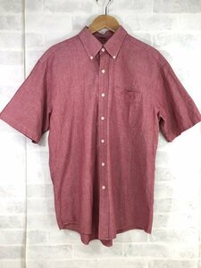 L.L.Bean エルエルビーン 半袖 ボタンダウン シャンブレーシャツ レッド SIZE:M MH632022063012