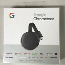 Google Chromecast GA00439-JP チャコール 正規品 第三世代 2K対応 ほぼ未使用 A_画像1