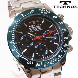 TECHNOS（テクノス） クロノグラフ腕時計 スポーティ精悍な多機能ウォッチ！ TSM401SN　ネイビー　の商品画像