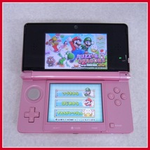 動作品 ニンテンドー3DS ミスティーピンク 本体 箱説付 + パズル＆ドラゴンズ スーパーマリオブラザーズ エディション まとめてセット【10_画像2