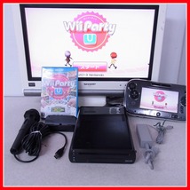 動作品 WiiU 32GB 本体 クロ＋Wii party U まとめてセット Nintendo 任天堂【20_画像1