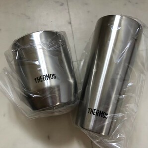 thermos サーモス 真空 断熱 タンブラー マグカップ 2個セット 新品 未使用 保冷 保温 魔法びん ダブルウォールグラス