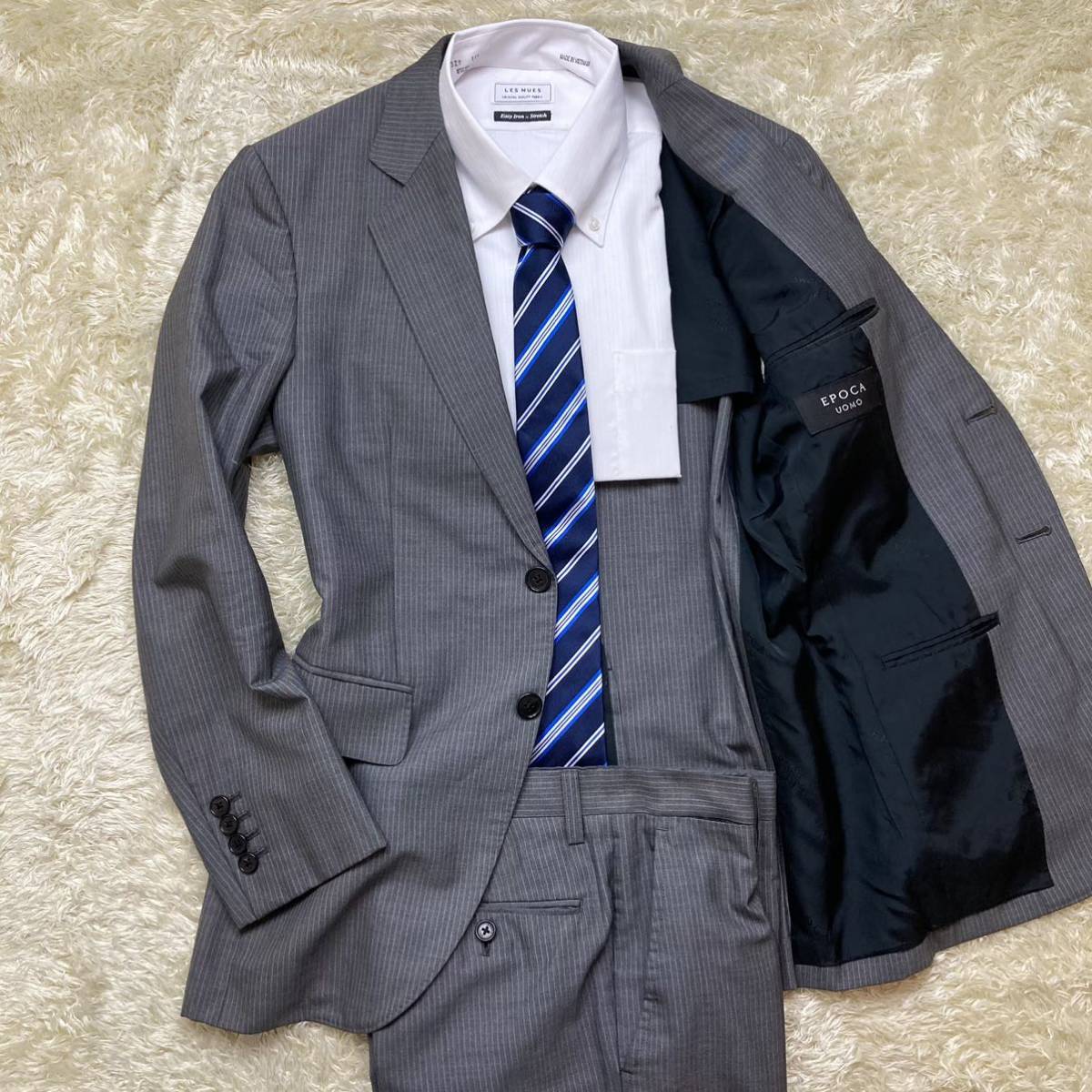 当店限定販売】 美品 EPOCA UOMO エポカウォモ シルク混セットアップ