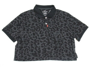 NIKE GOLF POLO Leopard black XL Nike Golf lady's polo-shirt half .. leopard print Roo z Fit dry Fit DA3316-070