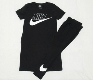 NIKE девушки sushu One-piece трико чёрный черный 130 Nike футболка платье юбка леггинсы комплект DJ0693-010 AR4076-010