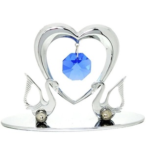  swan Heart birthday present woman she girl man celebration gift memory day high class Swarovski crystal 