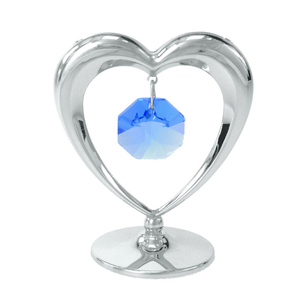  large Heart ornament birthday present woman celebration gift memory day ornament high class Swarovski crystal 