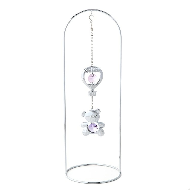 Ours ballon Suncatcher argent cadeau d'anniversaire cadeau filles garçons célébration luxe cristal, œuvres faites à la main, intérieur, marchandises diverses, ornement, objet