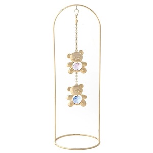  crystal two pcs. bear suncatcher Gold birthday present gift girl man celebration memory day 