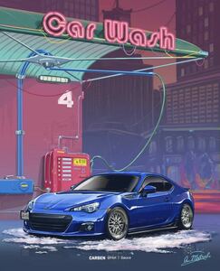  Subaru SUBARU BRZ poster art poster A4 size frame less emblem 