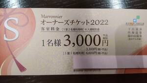 オテル・ド・マロニエ　3000円宿泊券　100円！