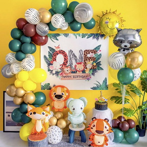 バルーン ガーランド 誕生日 動物 アニマル 風船 飾り付け セット バースデー 飾り 男の子 女の子 子供 バースデー Birthday Balloon