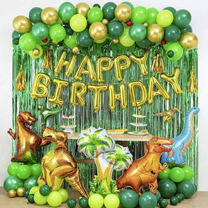 バルーン ガーランド 誕生日 恐竜 風船 HAPPY BIRTHDAY 飾り付け セット バースデー 飾り 男の子 女の子 子供 ウォールデコレーション