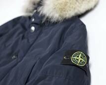 【中古 良品】Stone Island Micro Reps Navy Fur Hooded Down Jacket サイズ US XS_画像4