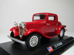 Ford 1/43 フォード 1932 セダン V8 初代 オリジナル アメリカンマッスル Hot Rod RED 米車 未展示品 アメグラ ホットロッド 40s 50s 60s 