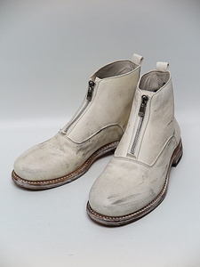 SALE30%OFF/Portaille・ポルタユ/front zip boots　Soft tanned horse（馬革） : dustywhite・26.0