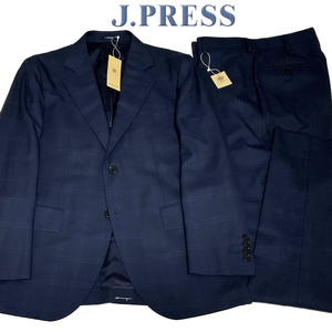 ☆ JP343AB5 新品!春夏9.1万 J.PRESS Jプレス 定番 Essential Clothing ダブルウィンドーペーンスーツ オンワード樫山 訳あり