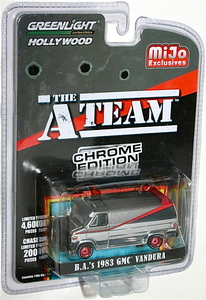 200 car limitation Greenlight chrome Special ...A team 1/64 B.A.'s 1983 GMC Vandura Van The A Team Bandela van green machine Mijo