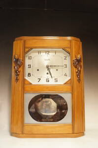 フランス製　VEDETTE　１９００年代前後　８本長鈴　ウエストミンスター　振り子式　柱時計　可動品
