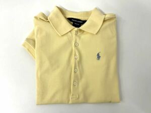 未使用/訳有■POLO ラルフローレン 女の子 半袖 ポロシャツワンピース M (8-10) イエロー