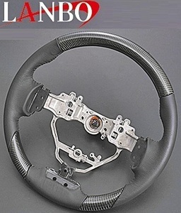 【M's】レクサス NX200ｔ/NX300ｈ（AGZ1＃/AYZ1#）LANBO リアルカーボンステアリング／／ノーマルグリップ LEXUS 社外品 ランボ ハンドル