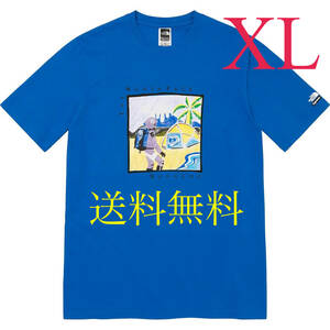 【 XLサイズ 】 Supreme × The North Face　22SS　Sketch S/S Top　Blue　XL　新品　国内正規品　Tシャツ ノースフェイス Nike ナイキ Box