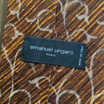 emanuel ungaro エマニエル ウンガロ ネクタイ ブラウン 茶色_画像7