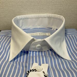 スーツカンパニー blazer's bank.com 長袖ドレスシャツ ブルー S 37-82