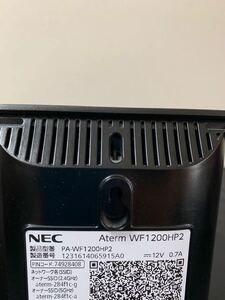 無線LANルーター WF1200HP2 Aterm NEC おまけやわらかいLANケーブル２本付！