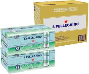 サンペレグリノ (S.PELLEGRINO) 炭酸水 缶 330ml [直輸入品] ×48本