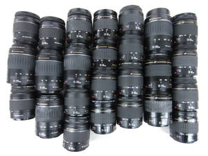 (2675)ジャンク カメラ レンズ Canonキヤノン ZOOM LENS EF ズーム 28-80mm3.5-5.6Ⅴ USM等 まとめて大量セット25本 動作未確認 同梱不可