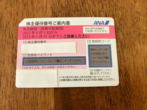 有効期限　2023年5月31日　　全日空　ANA株主優待券　送料無料　
